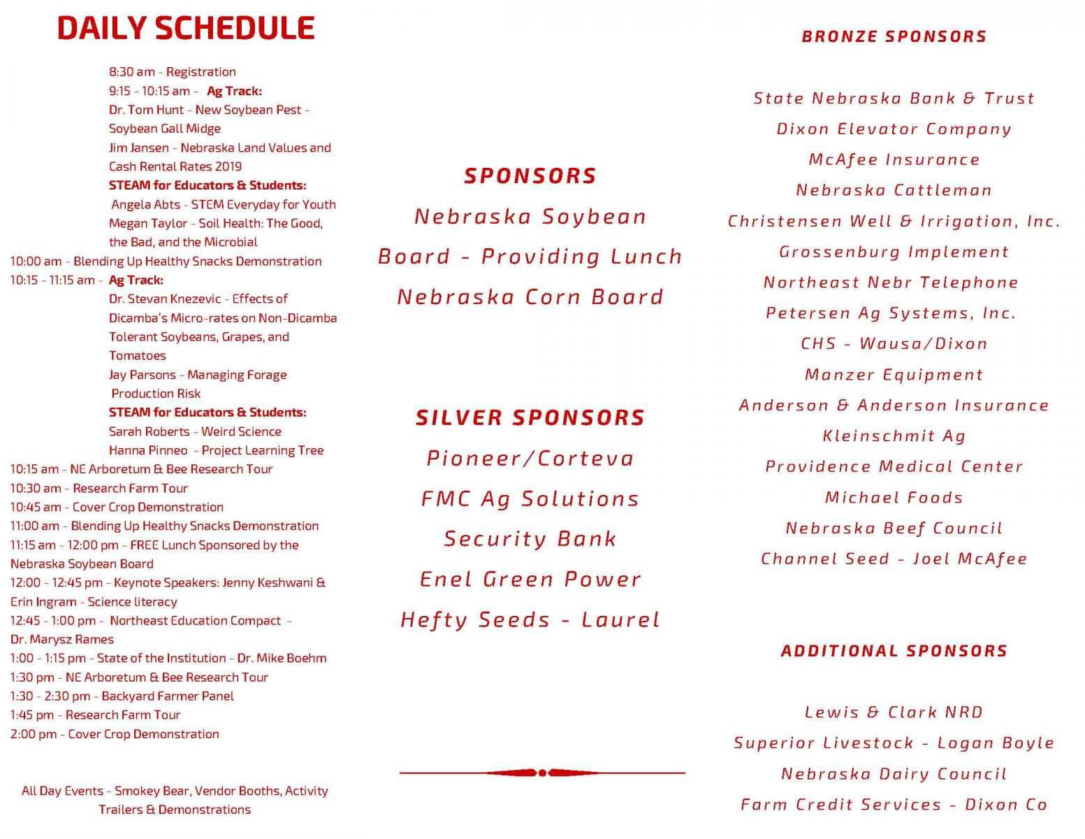 2019 Family Day Flyer - 2